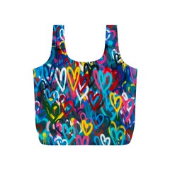 Graffiti Hearts Street Art Spray Paint Rad Full Print Recycle Bags (s)  by genx