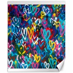 Graffiti Hearts Street Art Spray Paint Rad Canvas 11  x 14   10.95 x13.48  Canvas - 1