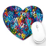 Graffiti Hearts Street Art Spray Paint Rad Heart Mousepads Front