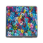 Graffiti Hearts Street Art Spray Paint Rad Memory Card Reader (Square) Front