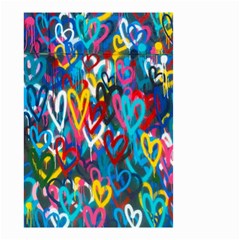 Graffiti Hearts Street Art Spray Paint Rad Small Garden Flag (two Sides) by genx