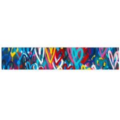 Graffiti Hearts Street Art Spray Paint Rad Flano Scarf (large)  by genx