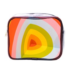 Graffiti Orange Lime Power Blue And Pink Spherical Abstract Retro Pop Art Design Mini Toiletries Bags by genx