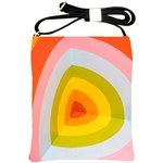 Graffiti Orange Lime Power Blue and pink spherical abstract retro pop art design Shoulder Sling Bags Front