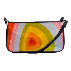 Graffiti Orange Lime Power Blue And Pink Spherical Abstract Retro Pop Art Design Shoulder Clutch Bags by genx