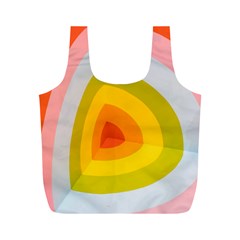 Graffiti Orange Lime Power Blue And Pink Spherical Abstract Retro Pop Art Design Full Print Recycle Bags (m)  by genx