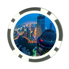 City Dubai Photograph From The Top Of Skyscrapers United Arab Emirates Poker Chip Card Guard (10 Pack) by Sapixe