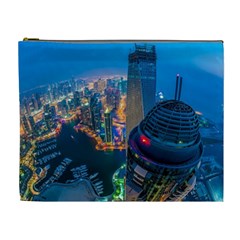 City Dubai Photograph From The Top Of Skyscrapers United Arab Emirates Cosmetic Bag (xl) by Sapixe