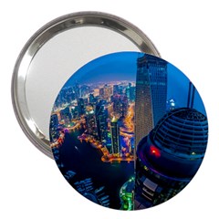 City Dubai Photograph From The Top Of Skyscrapers United Arab Emirates 3  Handbag Mirrors by Sapixe