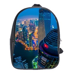 City Dubai Photograph From The Top Of Skyscrapers United Arab Emirates School Bag (xl) by Sapixe