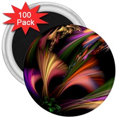 Color Burst Abstract 3  Magnets (100 Pack) by Sapixe