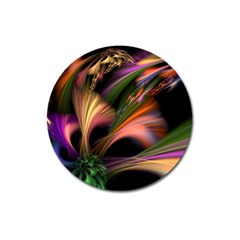 Color Burst Abstract Magnet 3  (round) by Sapixe