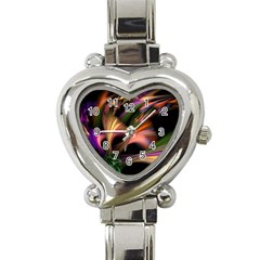 Color Burst Abstract Heart Italian Charm Watch by Sapixe