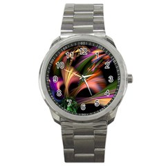 Color Burst Abstract Sport Metal Watch by Sapixe