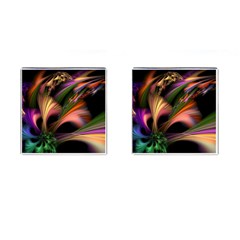 Color Burst Abstract Cufflinks (square) by Sapixe