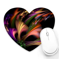 Color Burst Abstract Heart Mousepads by Sapixe