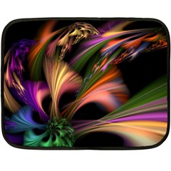 Color Burst Abstract Double Sided Fleece Blanket (mini)  by Sapixe