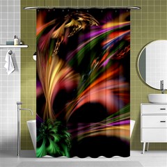 Color Burst Abstract Shower Curtain 48  X 72  (small)  by Sapixe