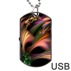 Color Burst Abstract Dog Tag Usb Flash (one Side) by Sapixe