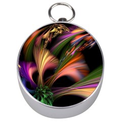 Color Burst Abstract Silver Compasses by Sapixe