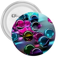 Colorful Balls Of Glass 3d 3  Buttons by Sapixe