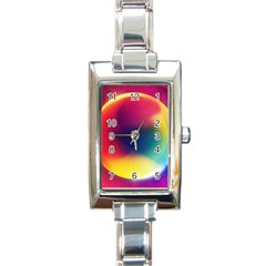 Colorful Glowing Rectangle Italian Charm Watch