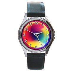 Colorful Glowing Round Metal Watch