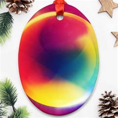 Colorful Glowing Ornament (Oval)