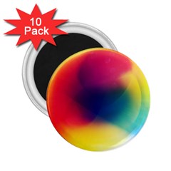 Colorful Glowing 2 25  Magnets (10 Pack)  by Sapixe