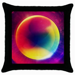 Colorful Glowing Throw Pillow Case (Black)