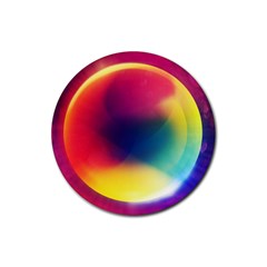 Colorful Glowing Rubber Coaster (Round) 