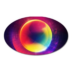 Colorful Glowing Oval Magnet