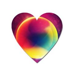 Colorful Glowing Heart Magnet by Sapixe