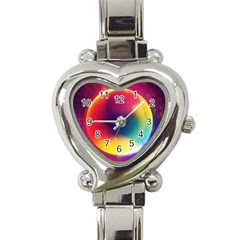 Colorful Glowing Heart Italian Charm Watch