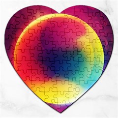 Colorful Glowing Jigsaw Puzzle (Heart)