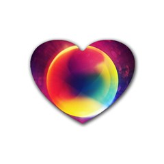 Colorful Glowing Rubber Coaster (Heart) 