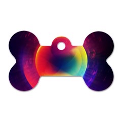 Colorful Glowing Dog Tag Bone (Two Sides)