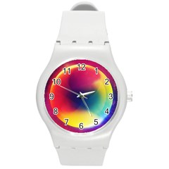 Colorful Glowing Round Plastic Sport Watch (M)