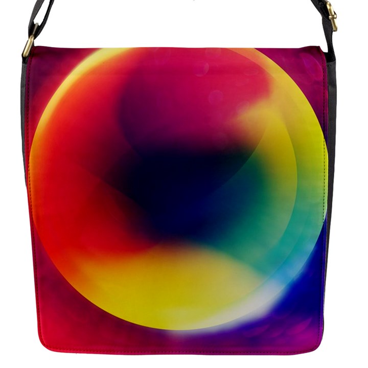 Colorful Glowing Flap Messenger Bag (S)