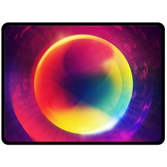 Colorful Glowing Double Sided Fleece Blanket (Large) 