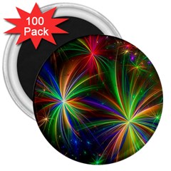 Colorful Firework Celebration Graphics 3  Magnets (100 Pack) by Sapixe