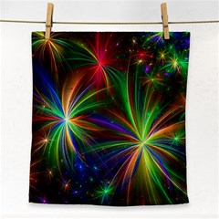 Colorful Firework Celebration Graphics Face Towel by Sapixe