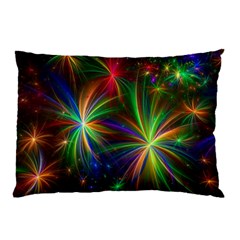 Colorful Firework Celebration Graphics Pillow Case by Sapixe