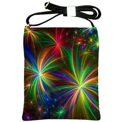 Colorful Firework Celebration Graphics Shoulder Sling Bags by Sapixe