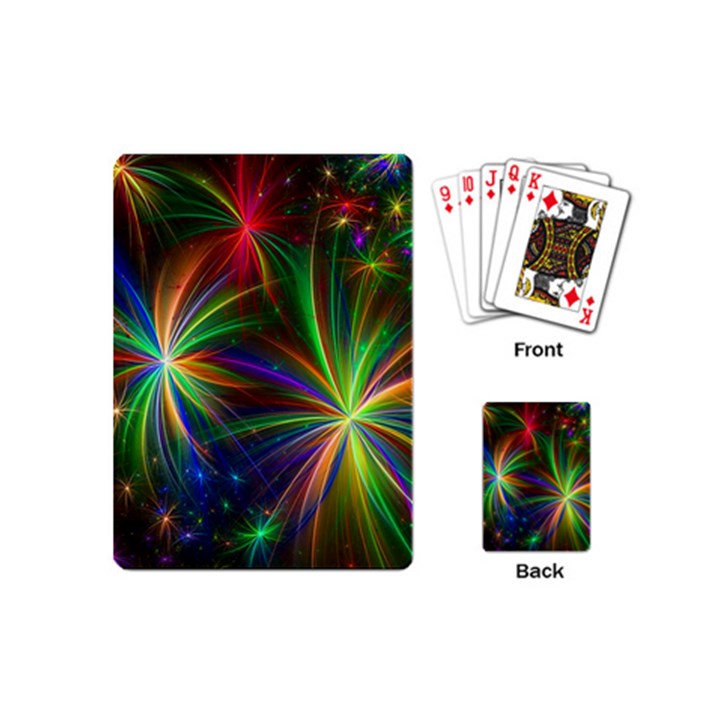 Colorful Firework Celebration Graphics Playing Cards (Mini) 