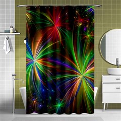 Colorful Firework Celebration Graphics Shower Curtain 48  X 72  (small)  by Sapixe