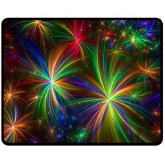 Colorful Firework Celebration Graphics Double Sided Fleece Blanket (medium)  by Sapixe