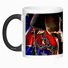 Confederate Flag Usa America United States Csa Civil War Rebel Dixie Military Poster Skull Morph Mugs by Sapixe