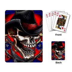 Confederate Flag Usa America United States Csa Civil War Rebel Dixie Military Poster Skull Playing Card by Sapixe