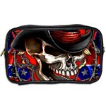 Confederate Flag Usa America United States Csa Civil War Rebel Dixie Military Poster Skull Toiletries Bags 2-Side Back